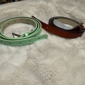 No Boundaries Green and Brown Belts Sleek Design